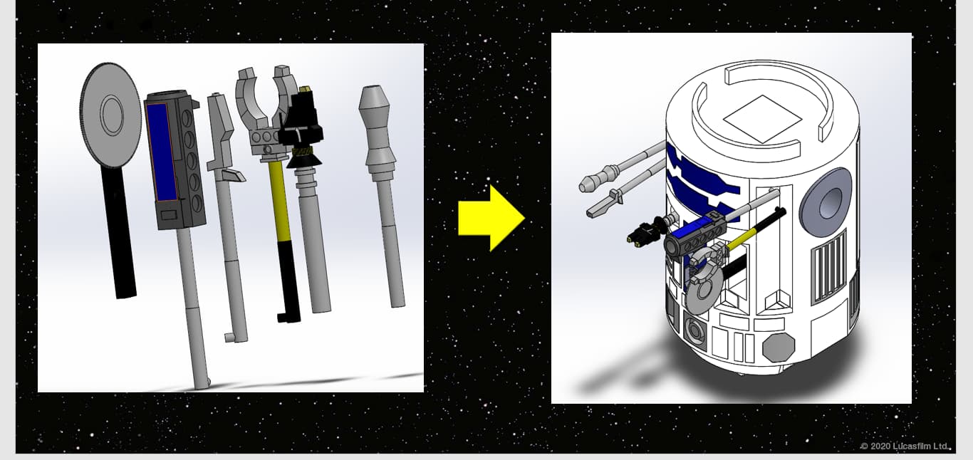 SolidWorksで作るR2D2