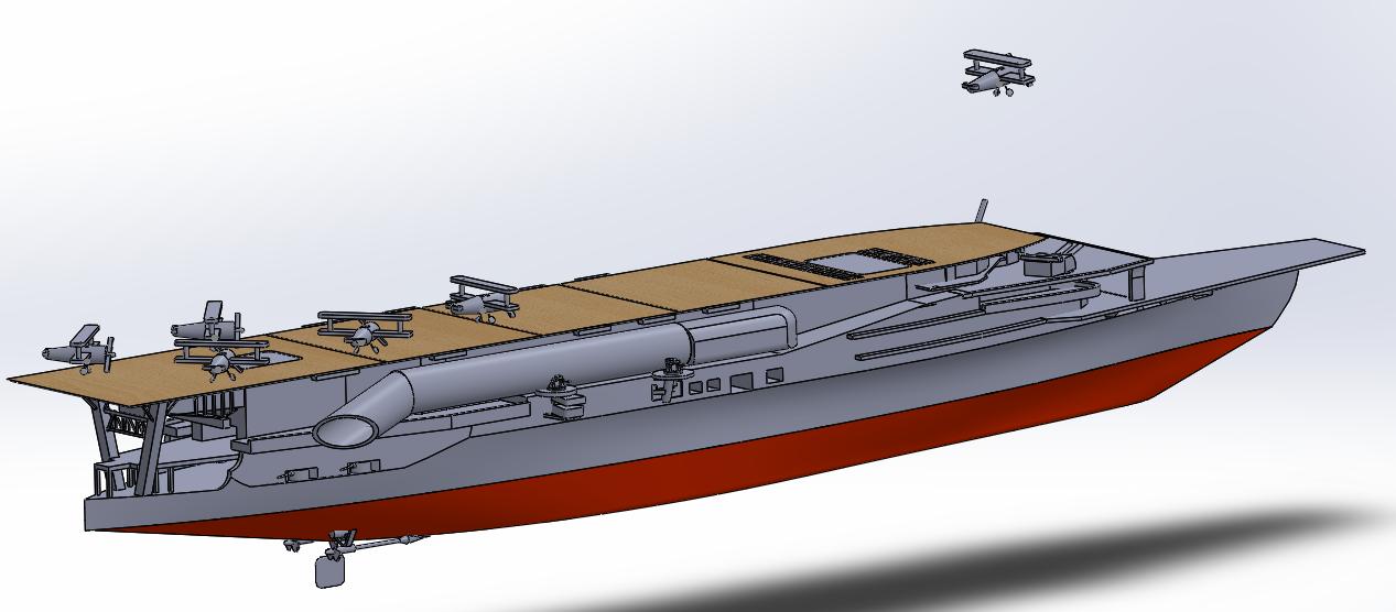 SolidWorksで作る航空母艦加賀