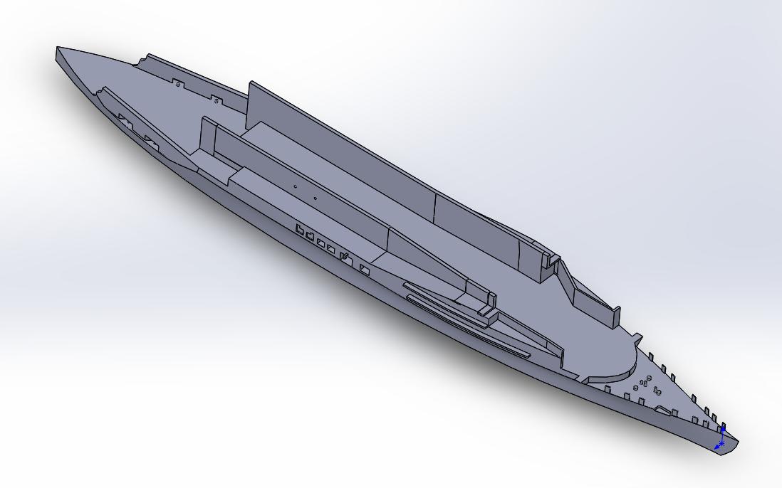 SolidWorksで作る航空母艦加賀